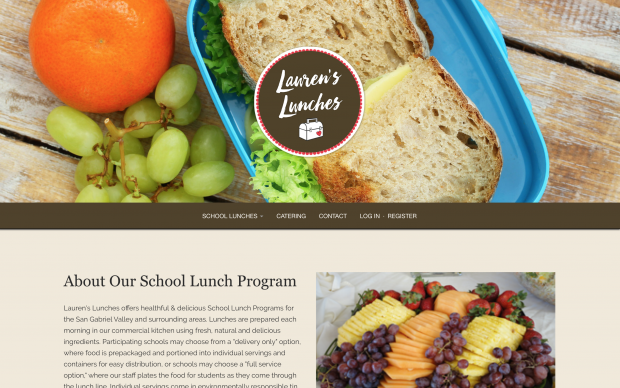 Screenshot of Lauren's Lunches website
